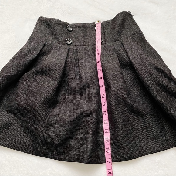 BCBG Pleated Charcoal Mini Skirt - Picture 3 of 11